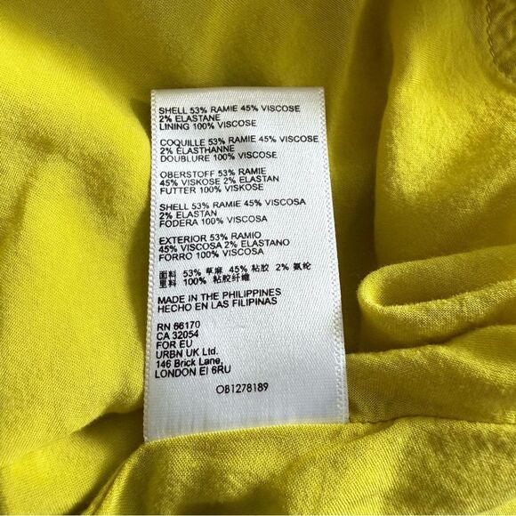 Anthropologie Maeve Lorraine Yellow Cutout Swing Mini Dress XS Summer Vacation - Picture 11 of 14